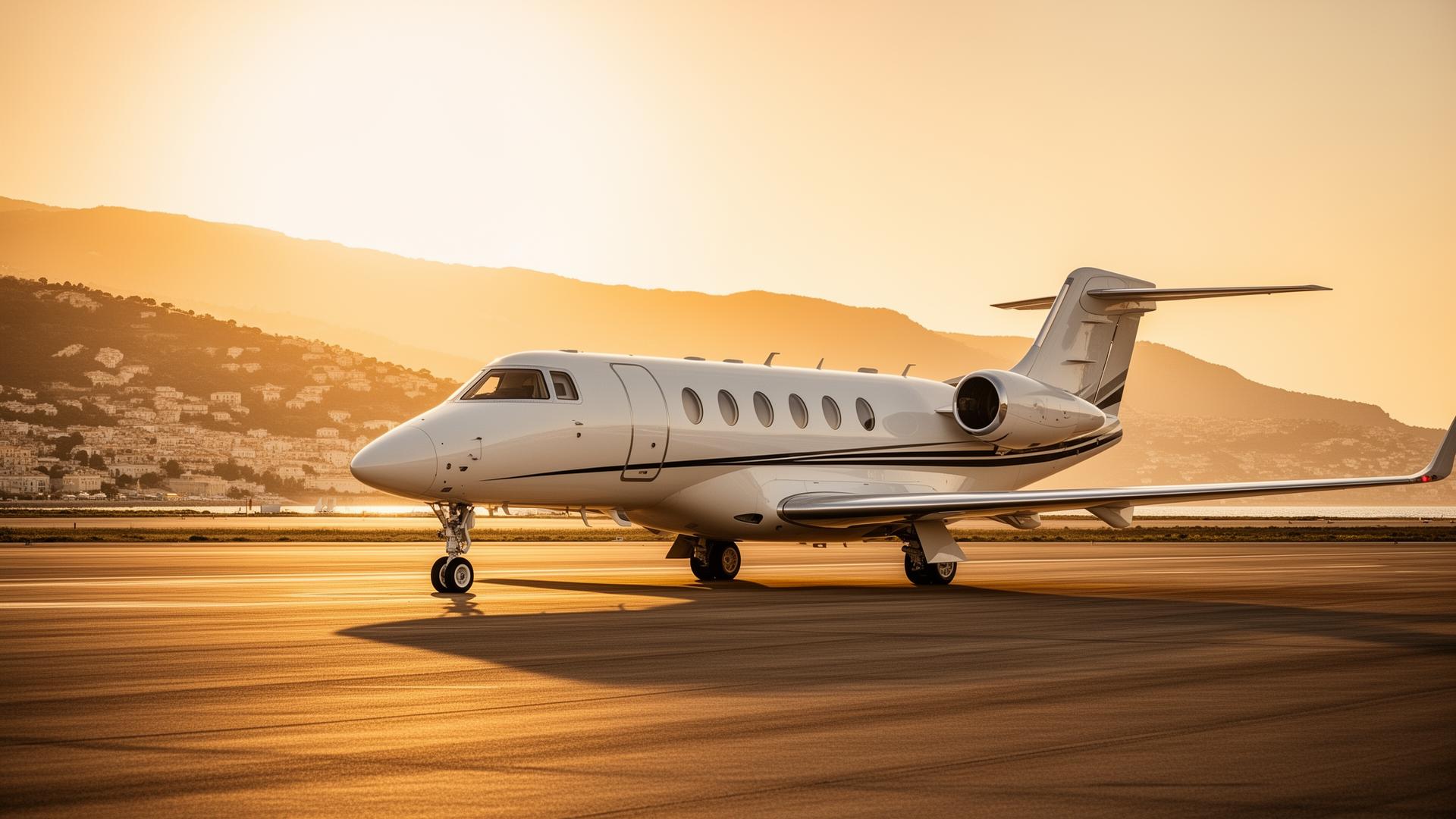 Luxury private jet interior